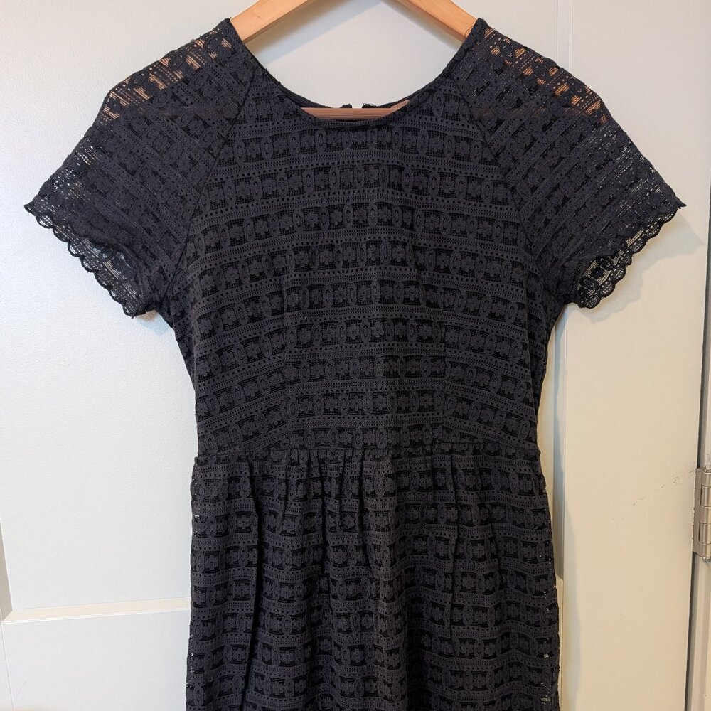 Free People Black Lace Mini Dress